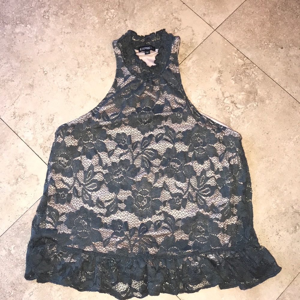 Green turtleneck floral shirt